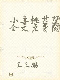 小妻桃花开小说全文免费阅读