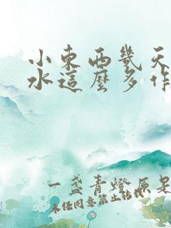 小东西几天没做水这么多作文漫画