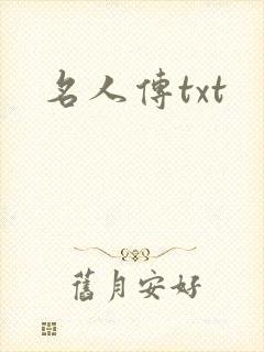 名人传txt