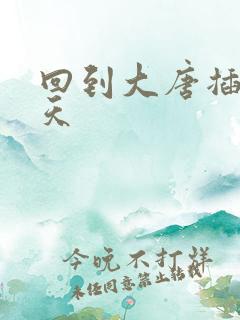 回到大唐插武则天