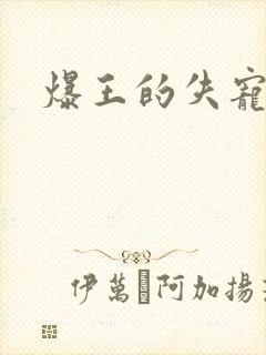 爆王的失宠弃妃