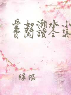 爱如潮水小说免费阅读全集