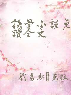 铁骨小说免费阅读全文