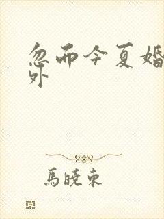 忽而今夏婚后番外