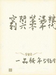 空间装满粮食回到六零年代