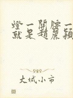 灯一关腰一挺你就是赵丽颖