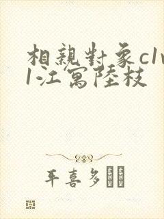 相亲对象c1v1江寓陆枝