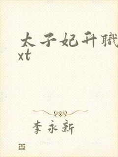 太子妃升职记txt