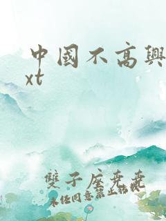 中国不高兴 txt