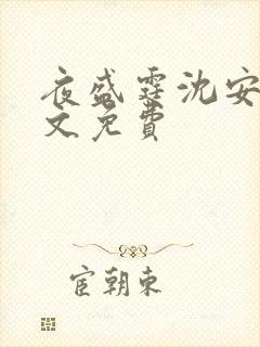 夜盛霆沈安然全文免费