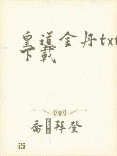 皇道金丹txt下载