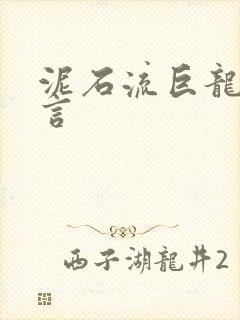 泥石流巨龙系谣言