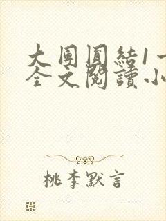 大团圆结1一6全文阅读小说