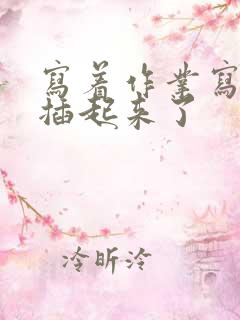 写着作业写着就插起来了