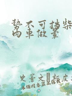 势不可挡柴鸡蛋肉车做晕