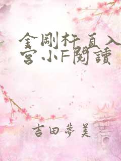 金刚杵直入莲花宫小F阅读