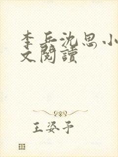 李兵沈思小说全文阅读