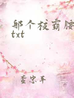 那个校霸腰好软txt