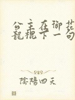 公主在御花园吃龙棍下一句