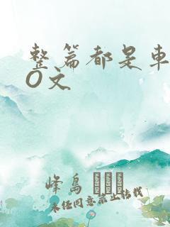 整篇都是车的PO文