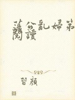 荡公乱妇第二部阅读