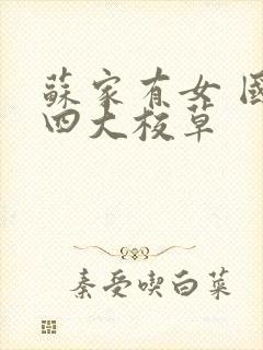 苏家有女 国防四大校草