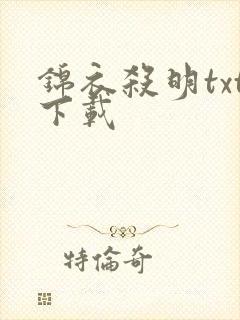 锦衣杀明txt下载