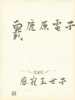 白鹿原电子书下载