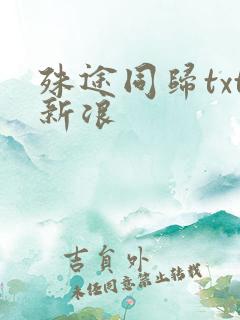 殊途同归txt新浪