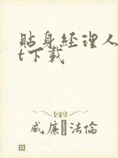 贴身经理人txt下载