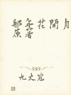 那年花开月正圆原著