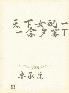 天下女配一般湿 一念夕雾TXT