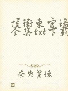 侯卫东官场笔记全集txt下载