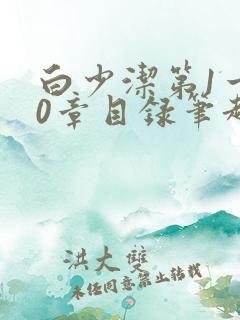 白少洁第1一40章目录笔趣阁