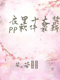 夜里十大禁用app软件最新章节