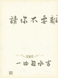 请你不要离开我