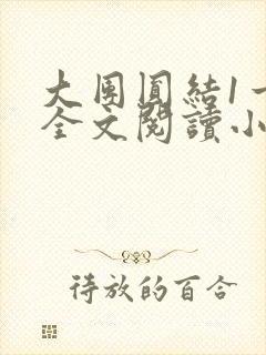 大团圆结1一6全文阅读小说