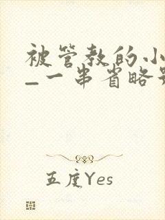 被管教的小美人_一串省略号_