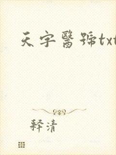 天字医号txt