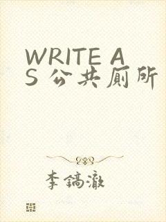 WRITE AS 公共厕所