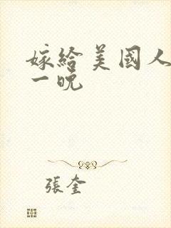 嫁给美国人的第一晚