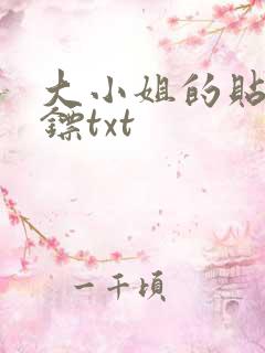 大小姐的贴身保镖txt