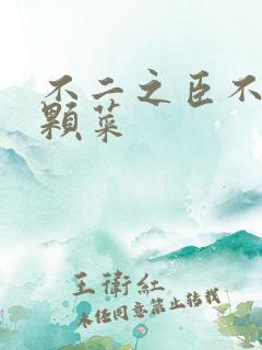 不二之臣不止是颗菜