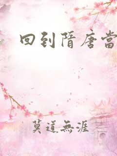 回到隋唐当皇帝