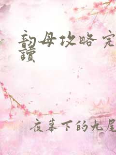 韵母攻略完整阅读