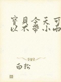 宝贝今天可不可以不带小雨伞