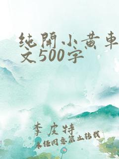 纯开小黄车小短文500字