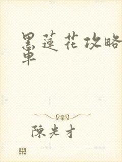 黑莲花攻略手册车