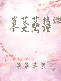 肖艾艾杨烁小说全文阅读