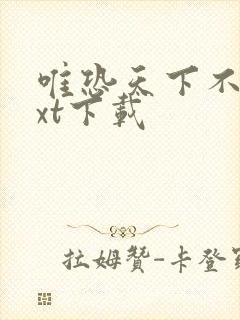 唯恐天下不乱txt下载